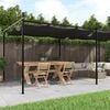 vidaXL Pergola with Retractable Roof Anthracite 231.9"x115"x90.6"