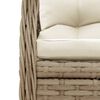 vidaXL 5 Piece Patio Dining Set with Cushions Beige Poly Rattan