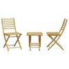 vidaXL Bistro Set Natural Bamboo Bamboo Compact Foldable Bistro Set