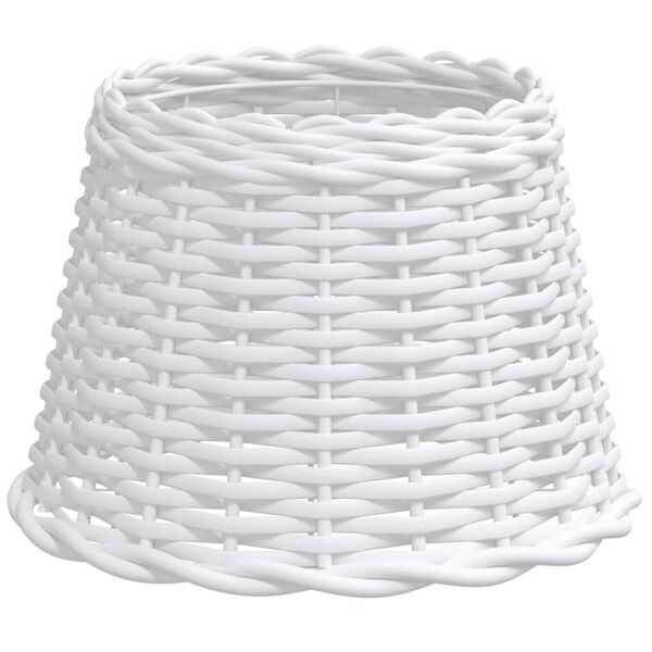 vidaXL Lamp Shade White Wicker, Iron Medium Decorative Inlays