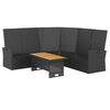 vidaXL Garden Lounge Set Black