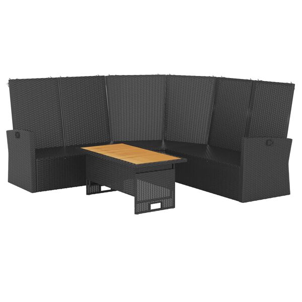 vidaXL Garden Lounge Set Black