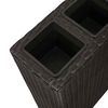vidaXL Raised Bed Black Poly rattan frame, plastic pots Large