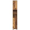 vidaXL Bathroom Cabinet with Storage Old Wood 11.81 x 13.78 x 75.59 in