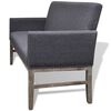 vidaXL Sofa Bench Dark grey Rubberwood Large Seats Many Sofa Bench