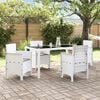 vidaXL Garden Chair 4 pcs White 20.87 x 19.29 x 33.46 in Polypropylene