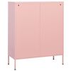 vidaXL Storage Cabinet Pink Steel 31.5 x 13.8 x 40.0 in Storage Cabinet