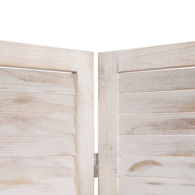 vidaXL 3-Panel Room Divider White 41.3"x65" Wood