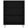 vidaXL Highboard Black Engineered wood, metal Medium Sideboard