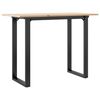 vidaXL Dining Table O-Frame 39.4"x19.7"x29.5" Solid Wood Pine and Steel