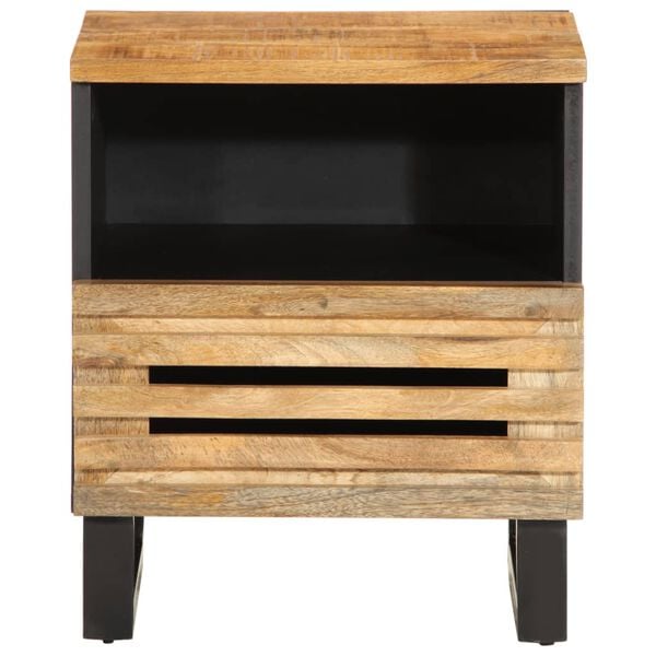 vidaXL Bedside Cabinet Set of 2 Rough Mango
