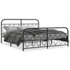 vidaXL Bed Frame Black Steel Full Bed Frame Rectangular Modern