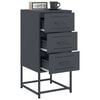 vidaXL Bedside Cabinet Set of 2 Anthracite Steel Standard