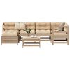 vidaXL Garden Sofa Set Natural Wood Solid Pine Wood Large Modular