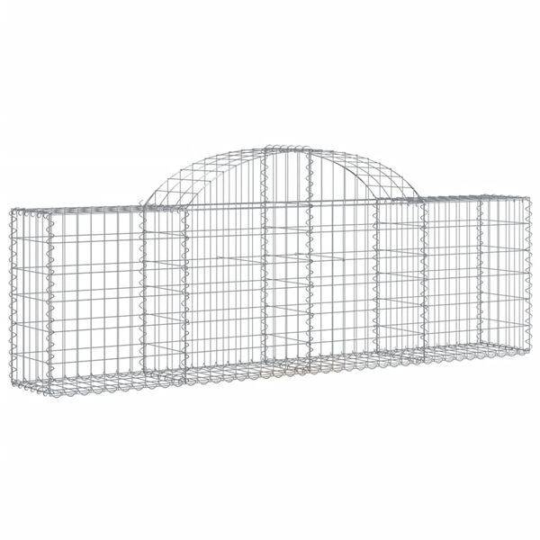 vidaXL Gabion Basket Set of 11 Silver Galvanized Iron Extra Large