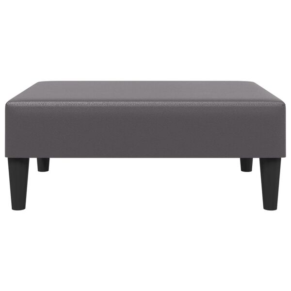 vidaXL Footstool Gray Faux leather, plywood, plastic Compact Durable