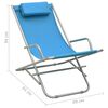 vidaXL Rocking Chair Set of 2 Steel Blue Powder-coated steel, PVC