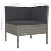 vidaXL Garden Lounge Set Grey PE rattan Medium Modular