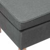 vidaXL Stool Dark grey 100% Polyester, Rubber wood Compact Simple