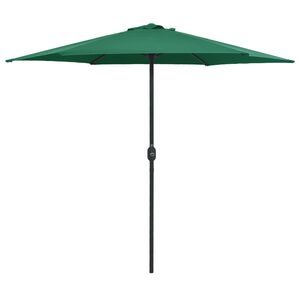 vidaXL Garden Parasol Green Polyester Large Tiltable Garden Parasol