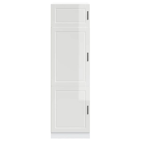 vidaXL Kitchen Cupboard High gloss white Engineered wood Tall