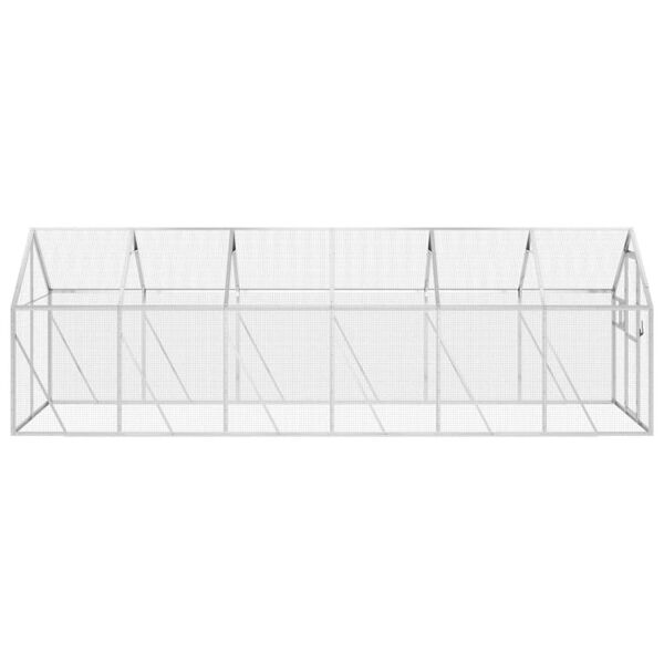 vidaXL Aviary Silver Aluminum, galvanized welded wire mesh Large Durable
