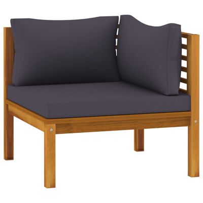 vidaXL 2-Seater Patio Sofa with Cushion Solid Acacia Wood