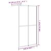 vidaXL Walk-in Shower Screen 46.5"x74.8" Dark Tempered Glass