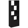 vidaXL Bookcase Black Engineered wood Tall Bookcase Rectangular