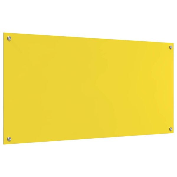 vidaXL Kitchen Backsplash Yellow 47.24 x 23.62 x 0.24 in