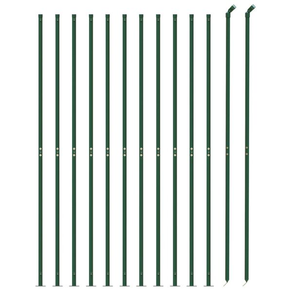vidaXL Wire Mesh Fence with Flange Green 6.6x82.0'