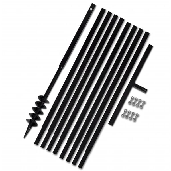 vidaXL Ground Drill Handle 3.15" with Extension Tube 29'6" Steel