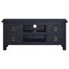 vidaXL TV Stand Light Black Coffee 39.4"x11.8"x17.7" Solid Wood Mahogany