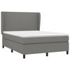 vidaXL Box Spring Bed with Mattress Dark Grey