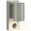 vidaXL Outdoor Wall Light 2 pcs Silver 2.56 x 4.13 x 6.30 in
