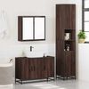 vidaXL Bathroom Furniture Set Brown oak Engineered wood, metal, glass