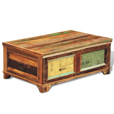 vidaXL Coffee Table with Storage Vintage Reclaimed Wood | vidaXL.com