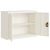 vidaXL File Cabinet White Powder-coated steel Medium File Cabinet
