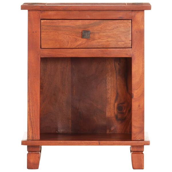 vidaXL Bedside Cabinet 15.7x11.8x19.7" Solid Acacia Wood