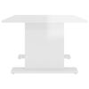 vidaXL Coffee Table High gloss white Engineered wood Medium Stylish