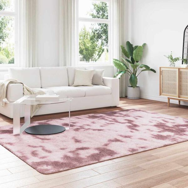 vidaXL Shaggy Rug Dusty Pink 100% Polyester Large Foldable Shaggy Rug