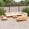 vidaXL Garden Sofa Set Wax Brown Solid Pine Wood Large Breathable Design