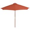 vidaXL Garden Parasol Terracotta Fabric, Bamboo, Hardwood