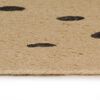 vidaXL Area Rug Natural and black polka dot Jute 59 in in diameter