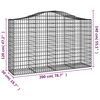 vidaXL Gabion Basket Set of 50 Silver Galvanized iron Large Durable