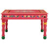 vidaXL Coffee Table Pink Solid mango wood Medium Decorative Inlays
