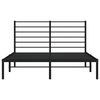 vidaXL Bed Frame Black Powder-Coated Steel Double Bed Frame