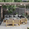 vidaXL Garden Lounge Set Dark grey Solid acacia wood 10 Piece Modular