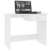 vidaXL Desk White Engineered wood 39.4x19.7x29.9 in Desk Rectangular