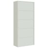 vidaXL File Cabinet Light Grey Steel Extra High